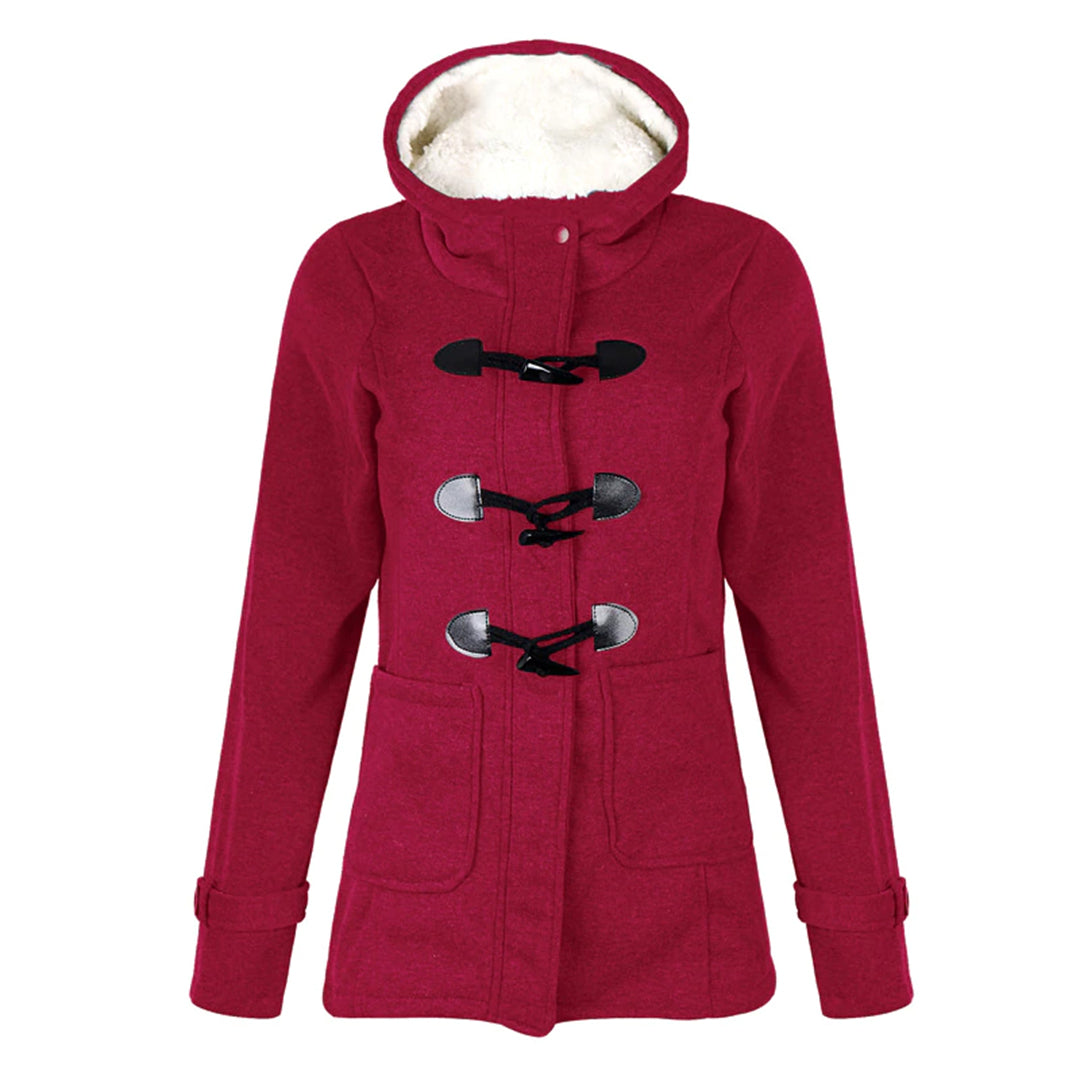 Manteau Femme Long Capuche Poches Élégant Hiver