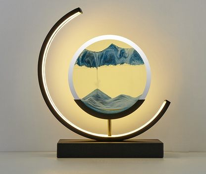 SandAura™ – lampe de table design relaxante à sable mouvant 360°