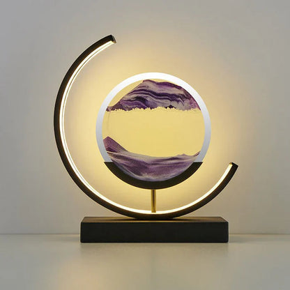 SandAura™ – lampe de table design relaxante à sable mouvant 360°