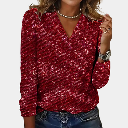 Blouse Femme Glamour Séquins Éclatants - PanierRoyale