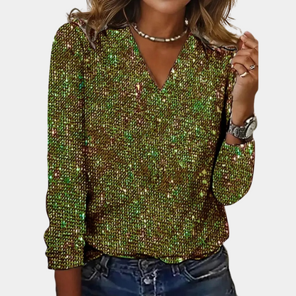 Blouse Femme Glamour Séquins Éclatants