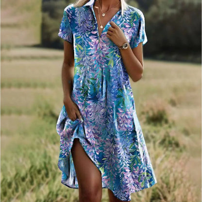 Robe Été Fleurs Colorées et Légère