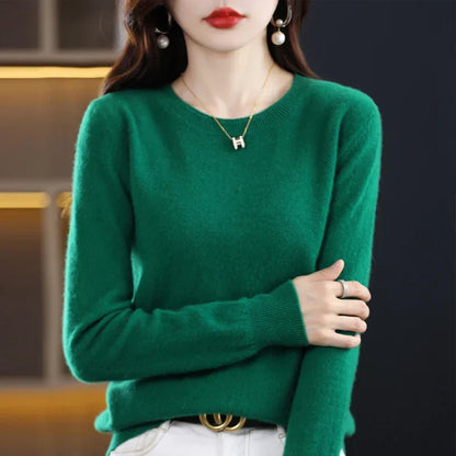 Pull Femme Cachemire Col Rond Coupe Confortable