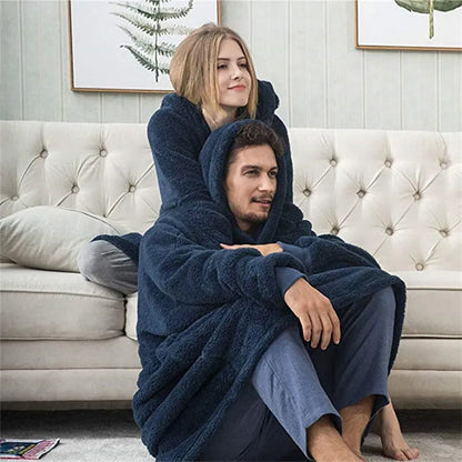 Pull Capuche Oversize avec Poches pour Hiver