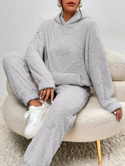 Survêtement Femme Confort avec Capuche et Pantalon Élastique