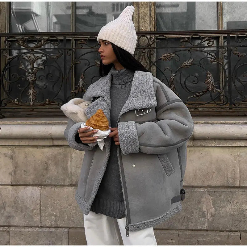 Veste femme hivernale en laine douce et chaude - PanierRoyale