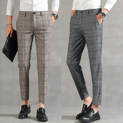 Pantalon Homme à Carreaux Confort Respirant et Taille Parfaite