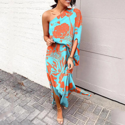Robe Femme Élégante Taille Midi en Coton Doux