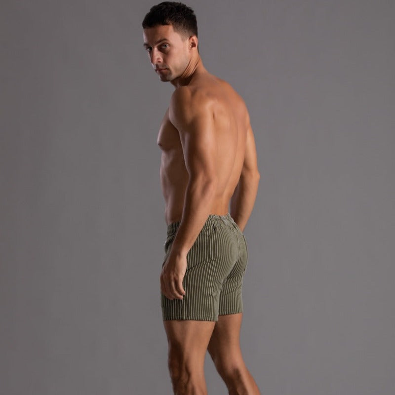Shorts rayés homme confortable et léger