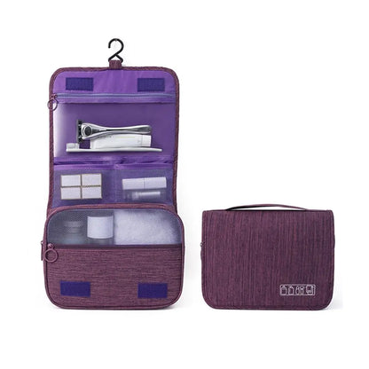 Trousse de toilette Unisexe Pliable avec Compartiments Suspendue