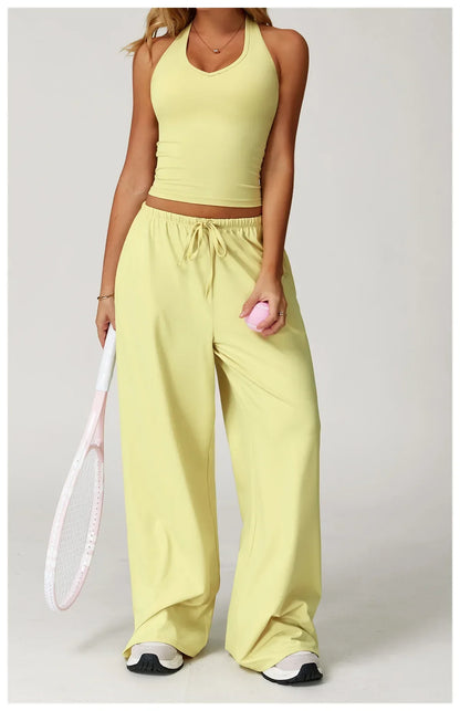 Ensemble Lounge Femme Décontracté Crop Top