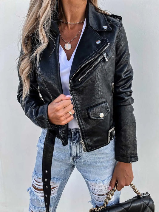 Veste Cuir Femme Chic et Tendance - PanierRoyale
