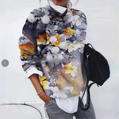 Pull Femme à Fleurs Décontracté et Coloré