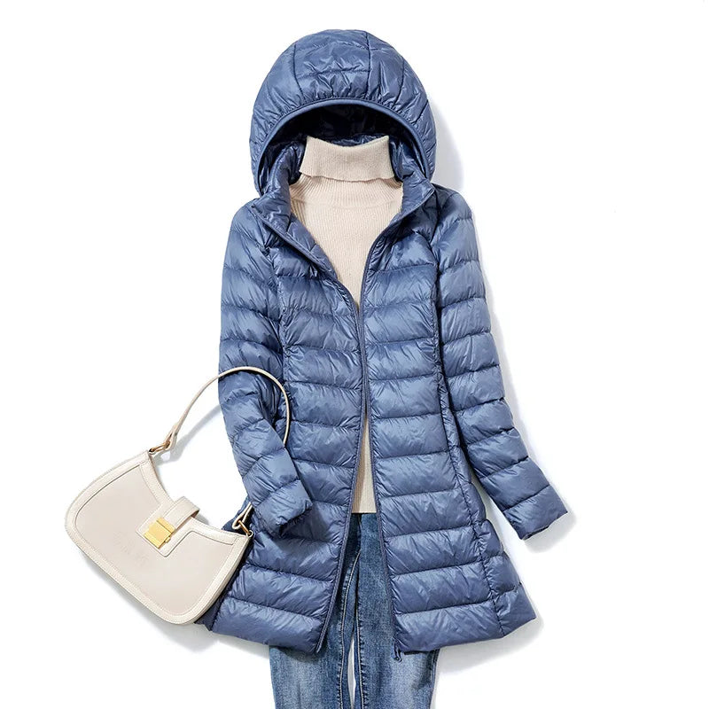Doudoune Femme Hiver À Capuche Détachable