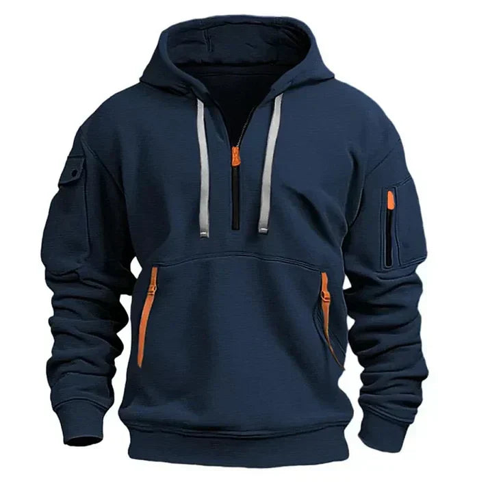 Pull Capuche Homme Zippé Sport Chaud