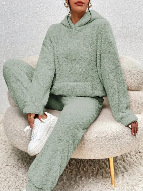 Survêtement Femme Confort avec Capuche et Pantalon Élastique