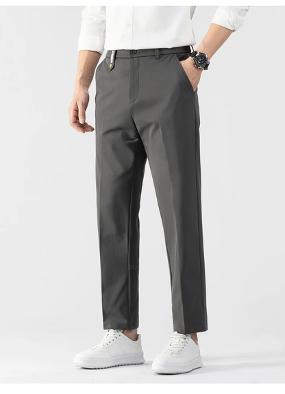 Pantalon Homme Beige Taille Haute Confort et Élégance