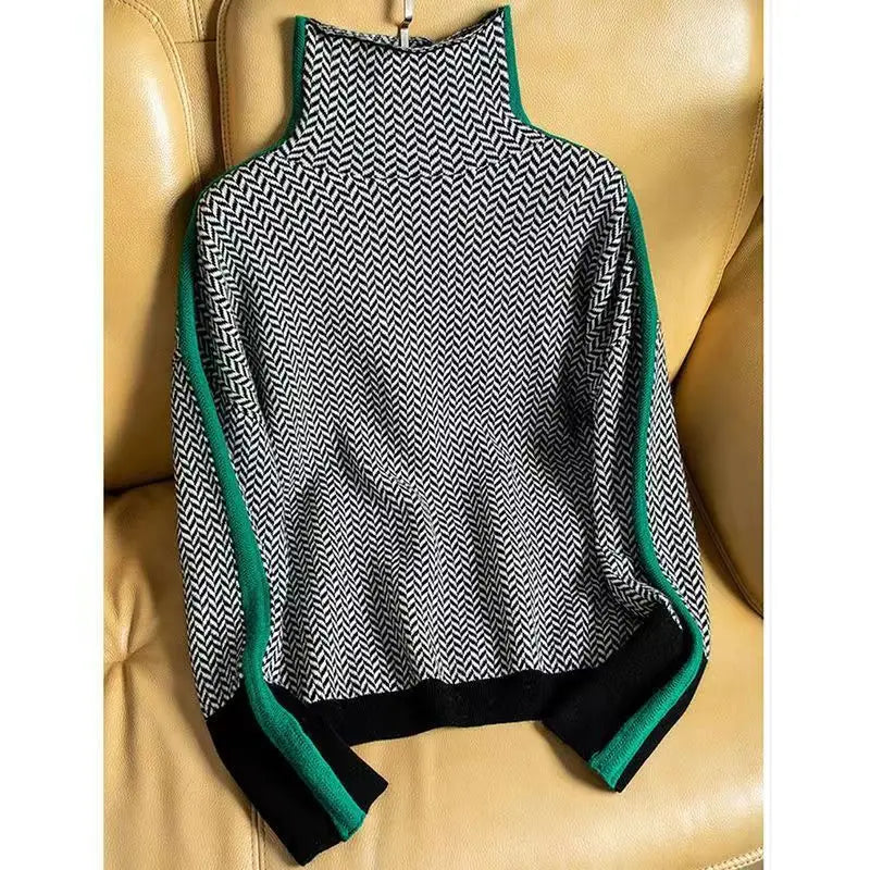 Pull Femme Luxe à Col Roulé Fines Mailles
