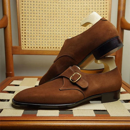 Chaussures Homme Cuir Brun Foncé Élégantes