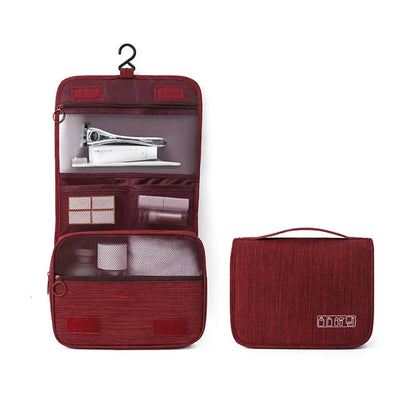Trousse de toilette Unisexe Pliable avec Compartiments Suspendue