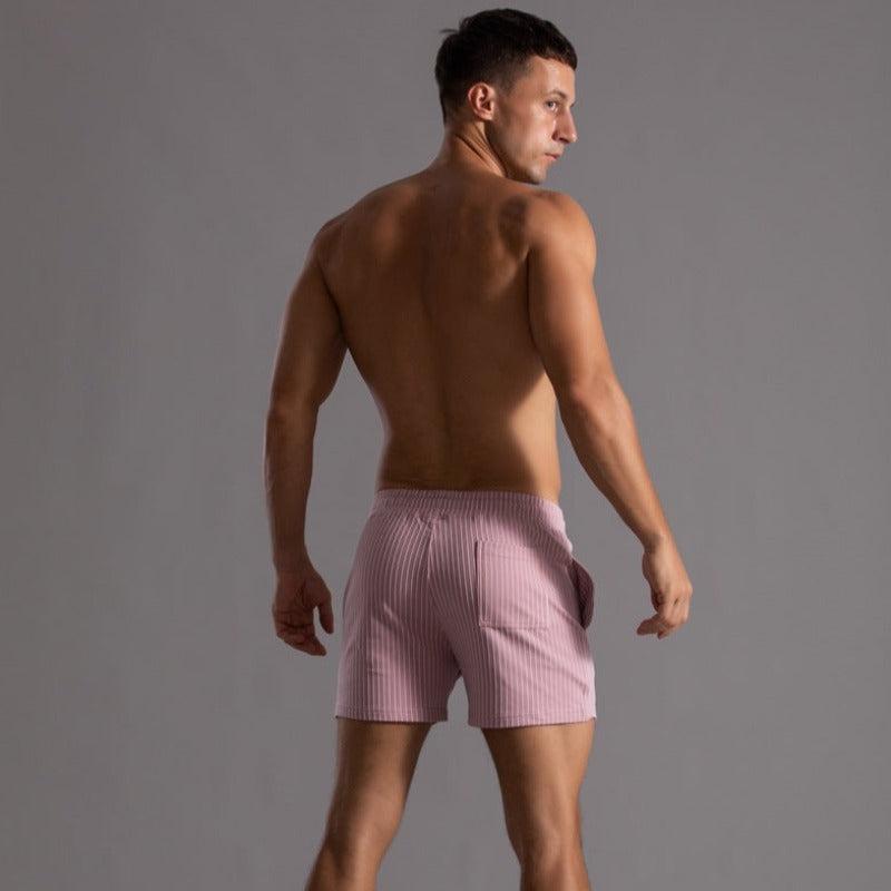Shorts rayés homme confortable et léger