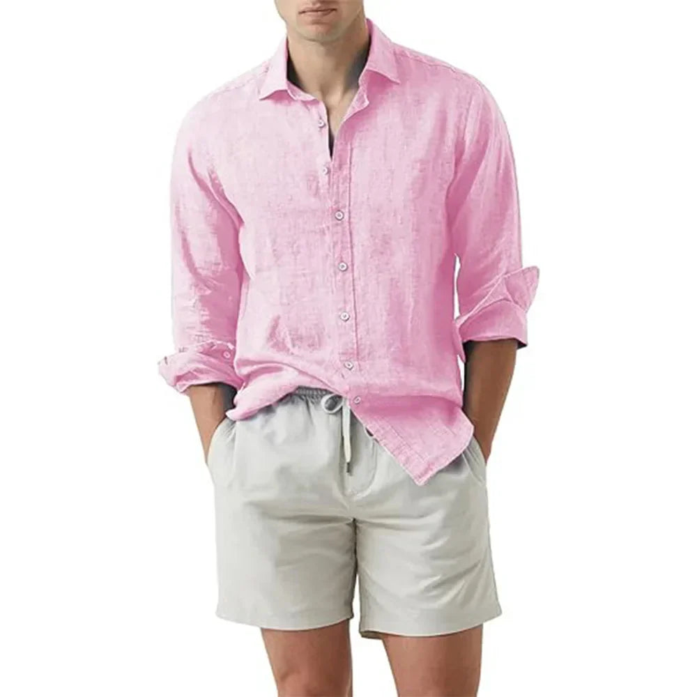 Chemise Homme Lin et Coton pour Été