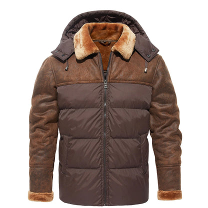 Veste Parka Hiver Homme avec Capuche et Fermeture Éclair - PanierRoyale