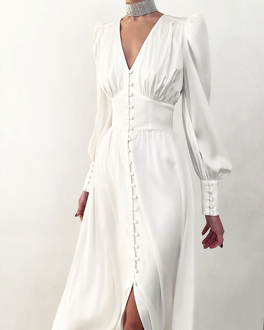 Robe Femme Longue Élégante en Soie Satinée