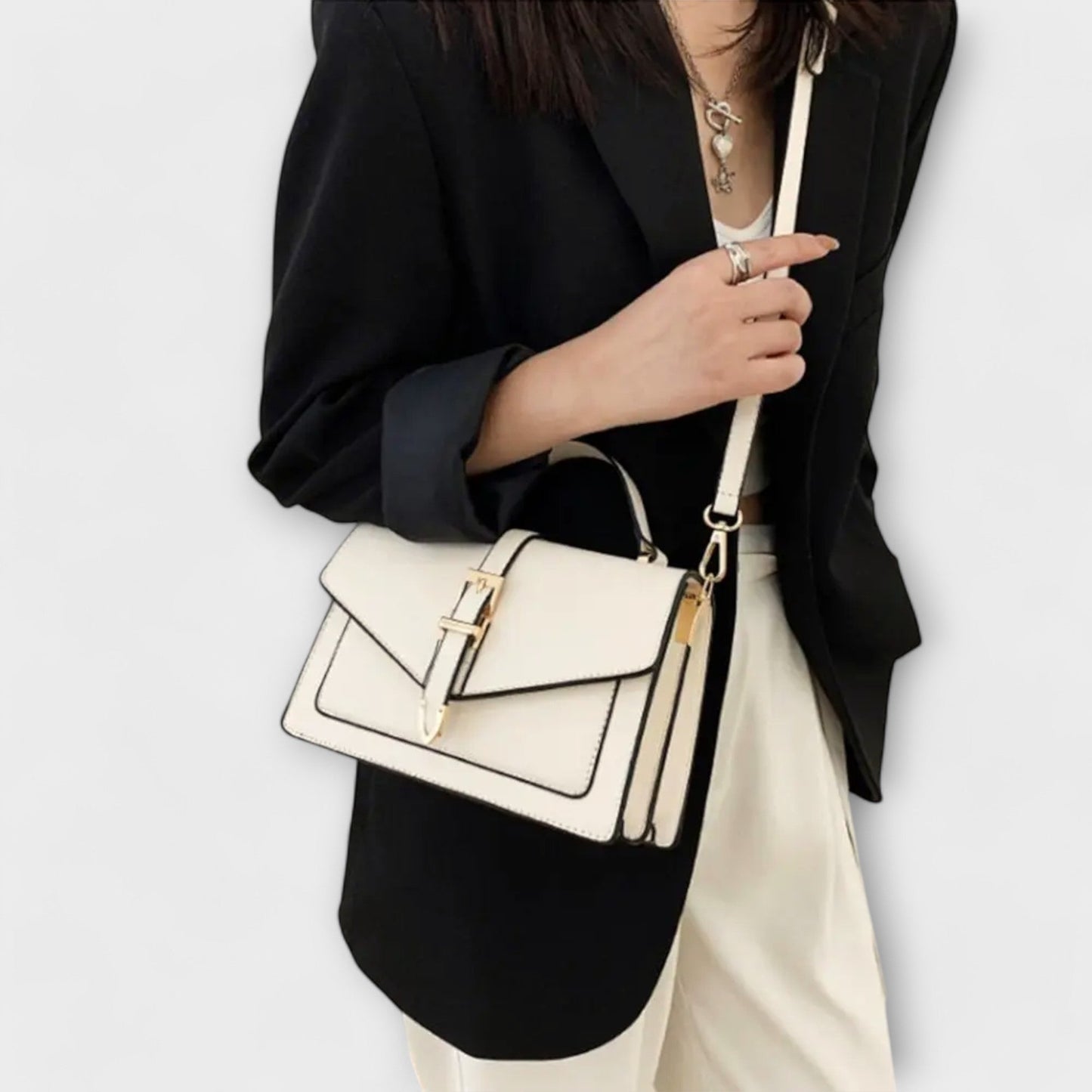 Sac à Épaules Femme Classique en Cuir Structuré