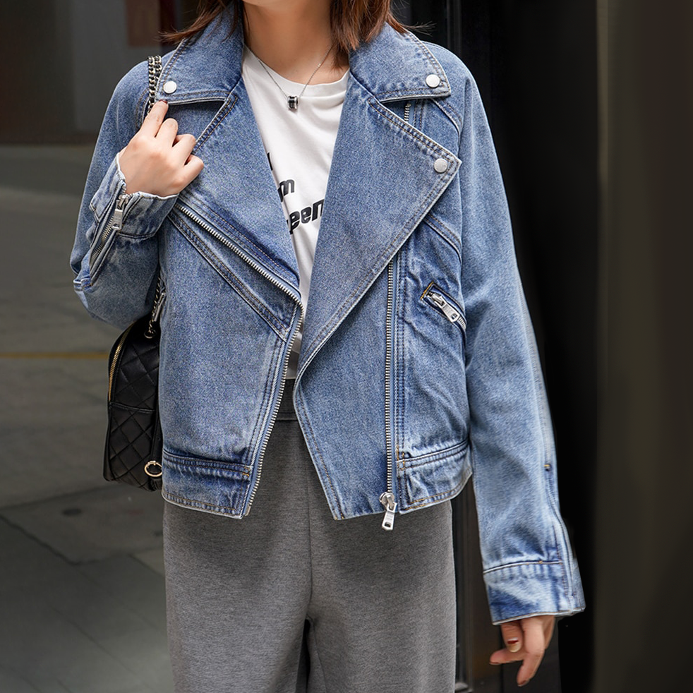 Veste denim déchirée tendance femme - PanierRoyale