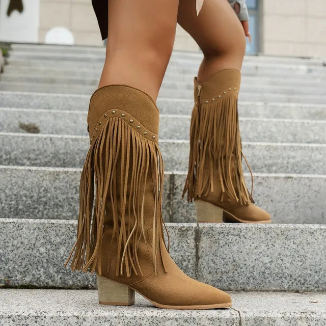 Bottes Country Femmes à Talons Hauts