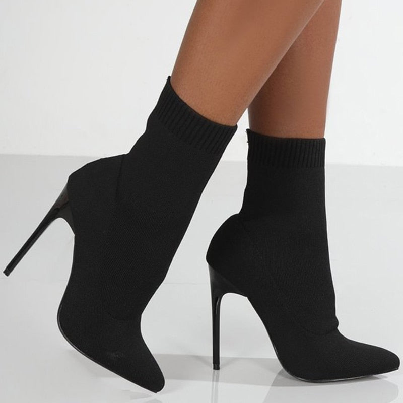 Bottines Féminines à Bout Pointu et Confortables - PanierRoyale