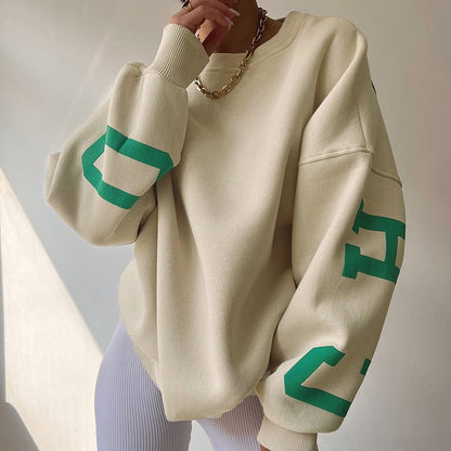 Sweat à Capuche Féminin Oversize Col Rond - PanierRoyale