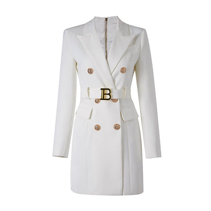 Robe Blazer Femme Élégante Manches Longues