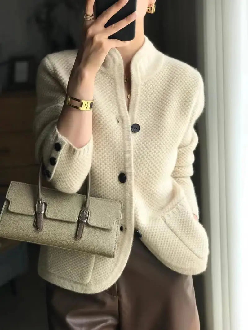 Cardigan Femme Hiver Boutons Cachemire Doux
