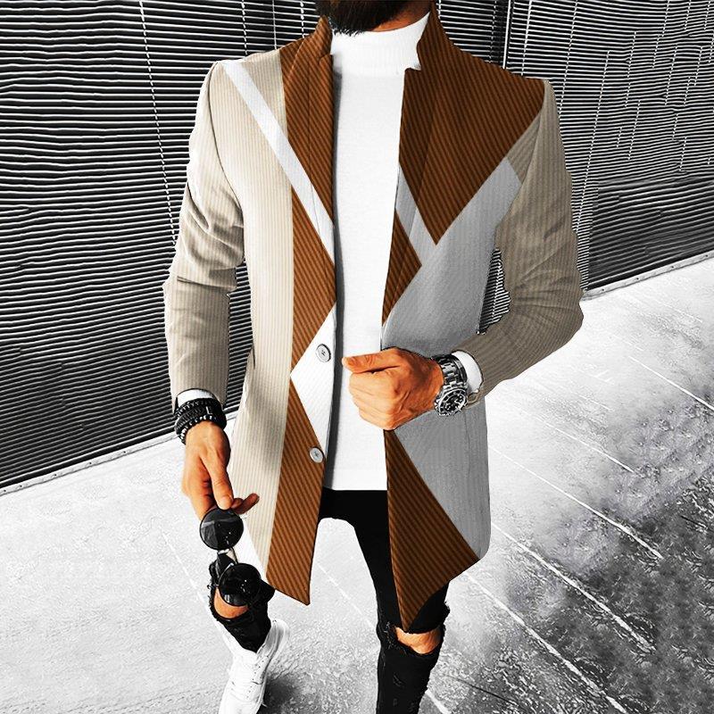 Veste Homme Slim Fit Imprimé Graphique Moderne - PanierRoyale