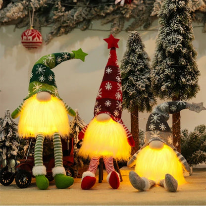 Poupée Gnome Lumineuse Décoration de Noël - PanierRoyale