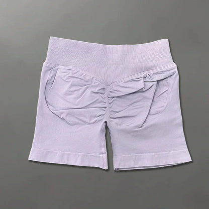 Short sport femme sans couture taille haute gainant