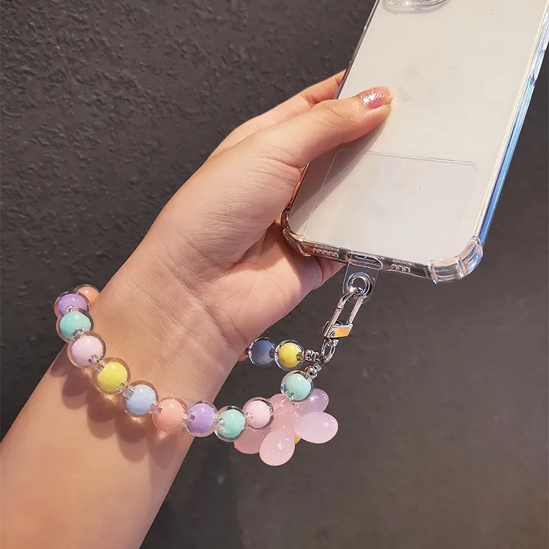 Dragonne téléphone Femme Perles Fait Main Décoration Fleur