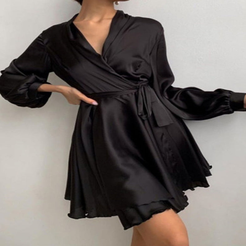 Robe Femme Élégante avec Ceinture pour une Silhouette Parfaite - PanierRoyale