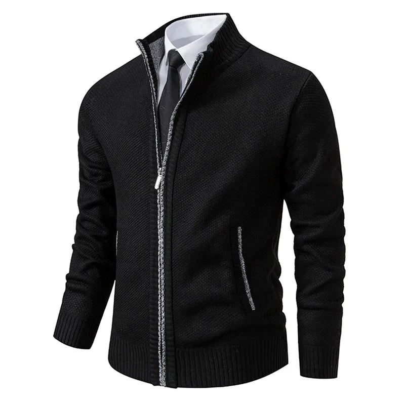 Cardigan en Maille Zippé pour Homme