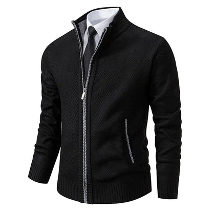 Cardigan en Maille Zippé pour Homme