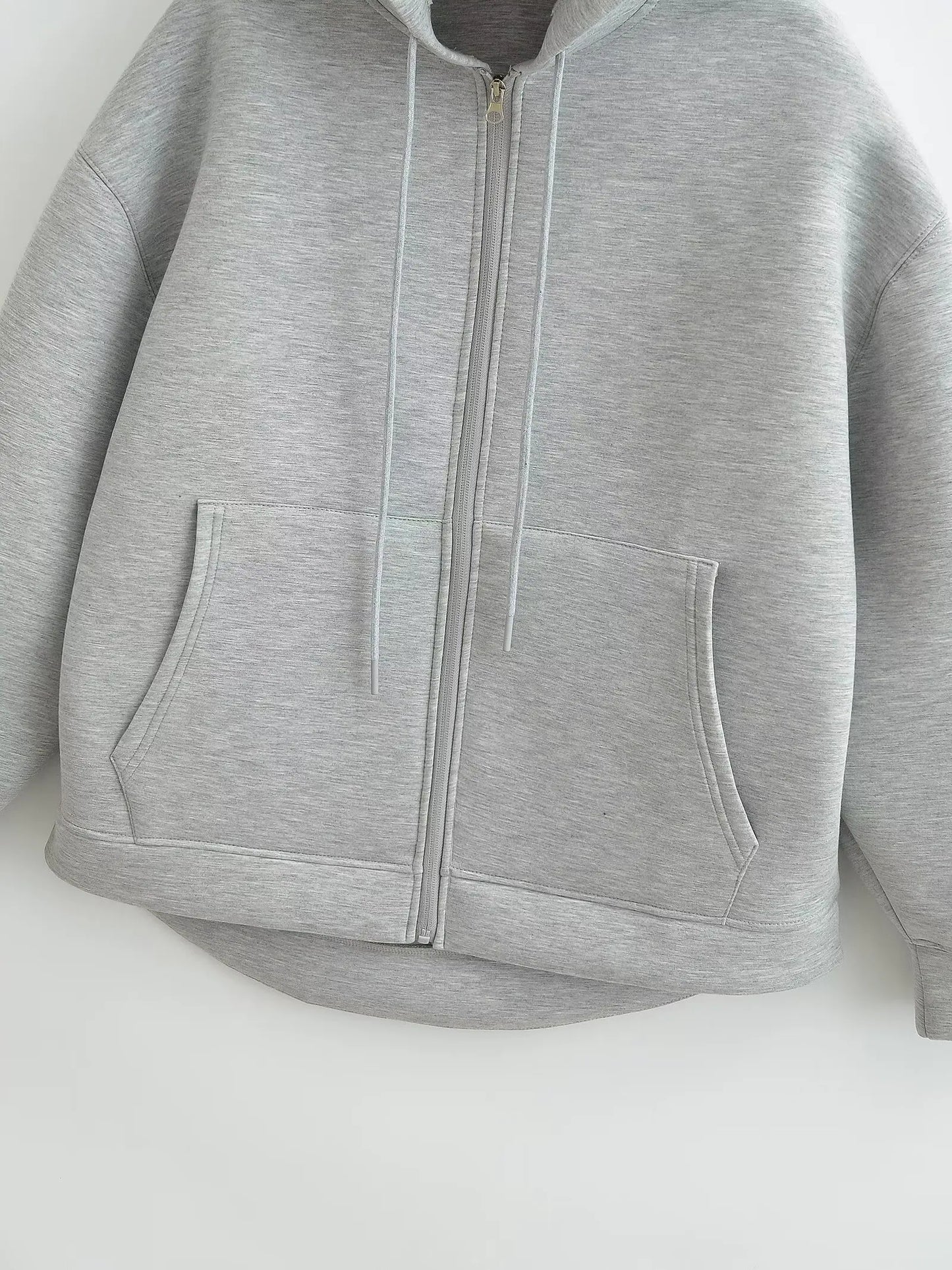 Blouson femme décontracté à capuche et fermeture éclair