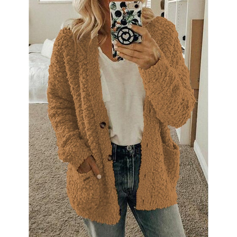 Veste Femme Hiver Chaude et Élégante avec Capuchon
