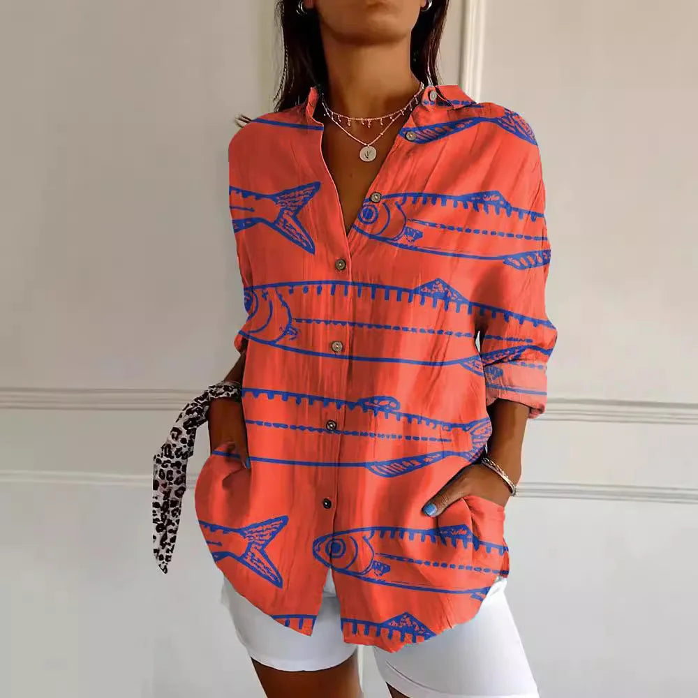 Blouse Été Légère Fleurs Décolleté V