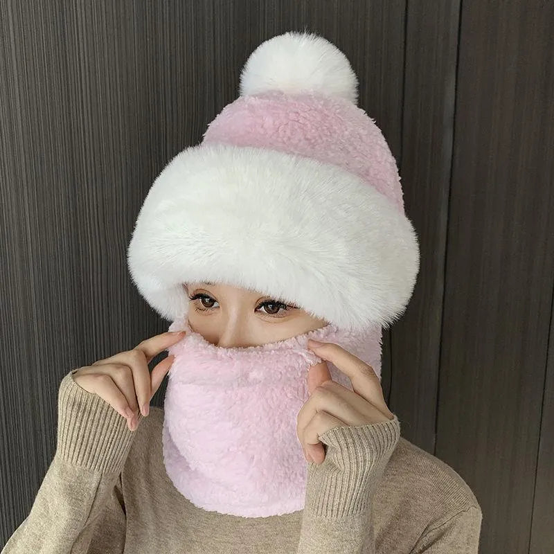 Chapeau et Écharpe Tricotés Doux et Warmants pour Adultes