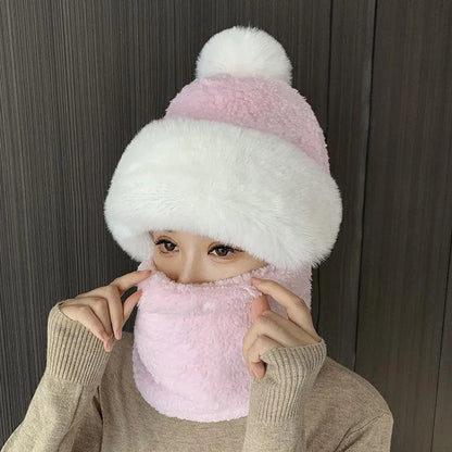 Chapeau et Écharpe Tricotés Doux et Warmants pour Adultes