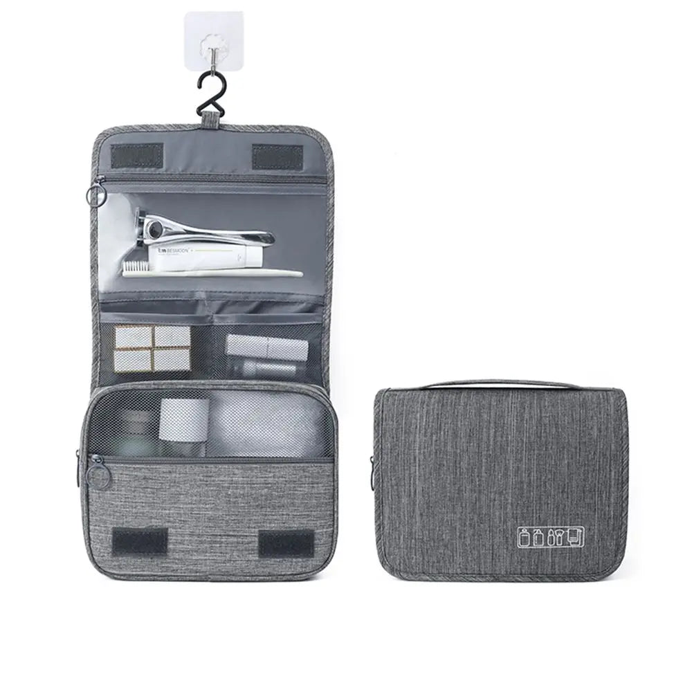 Trousse de toilette Unisexe Pliable avec Compartiments Suspendue