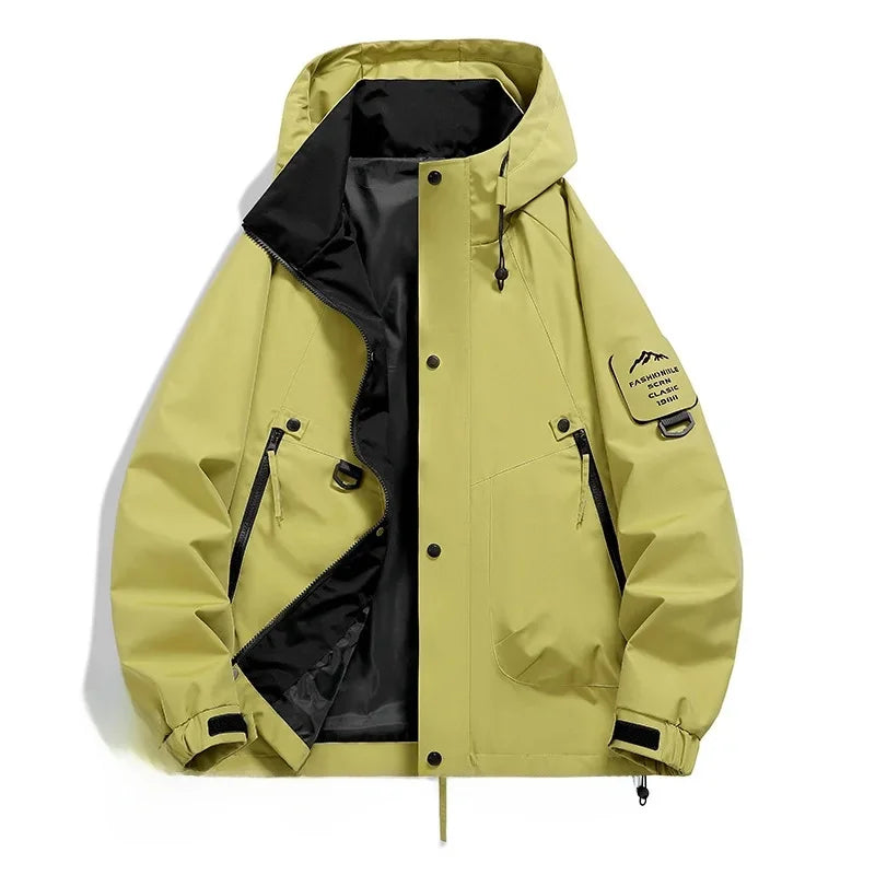 Parka Homme Capacité Compartiments avec Capuche et Fermeture Éclair - BerlinGlamour
