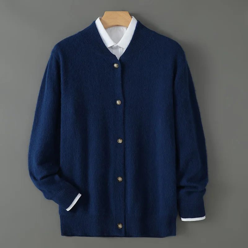 Cardigan Femme Tricot Doux à Boutons